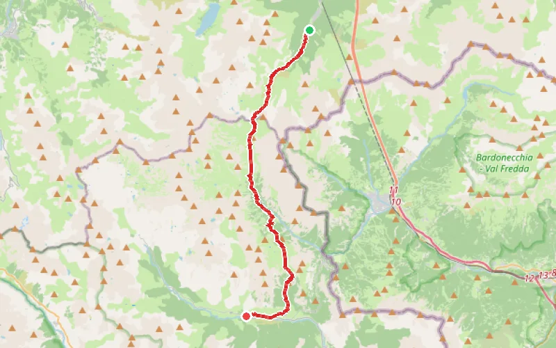 Tracé du parcours Val Fréjus - Névache