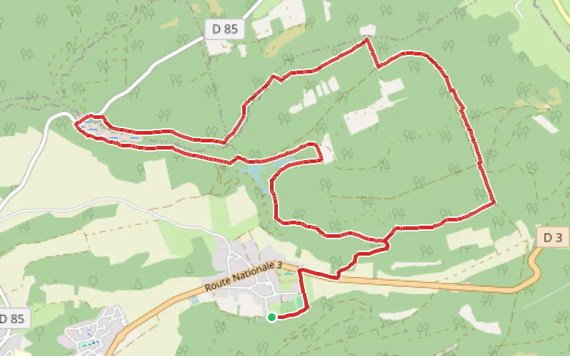 Tracé du parcours Boucle des étangs en Forêt de Valmy