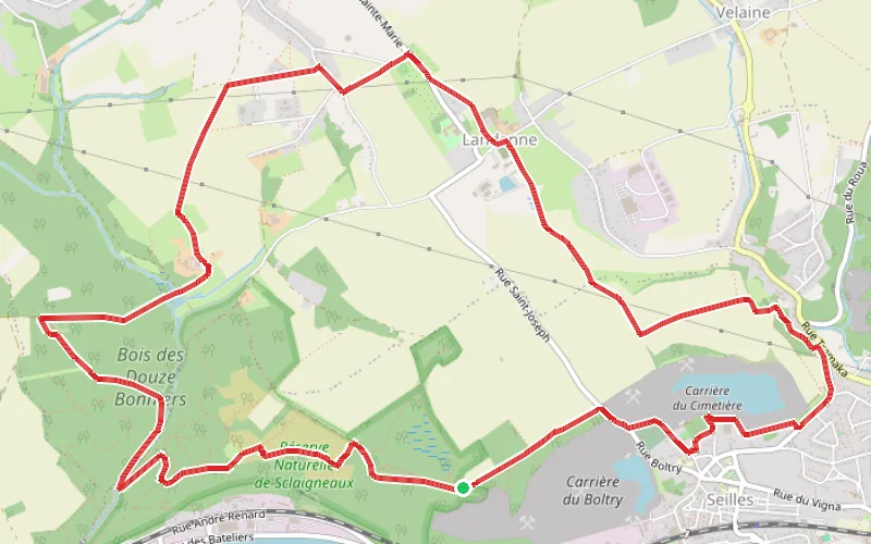 Tracé du parcours Balade du Chant d'Oiseaux