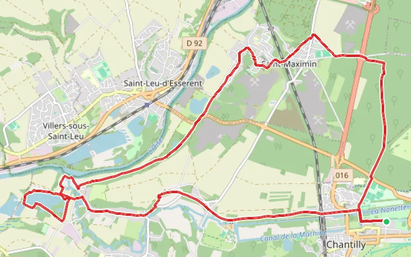 Tracé du parcours Du Camp de César au Bois de la Coharde
