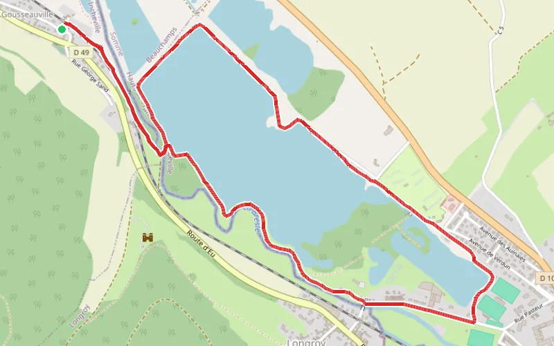 Tracé du parcours Les Étangs de Longroy - Gamaches