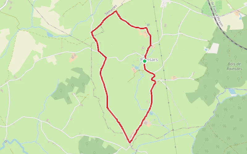 Tracé du parcours Circuit du Château de Rainsars