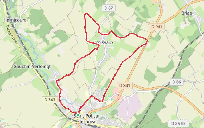 Tracé du parcours Le Fossé Cagnu