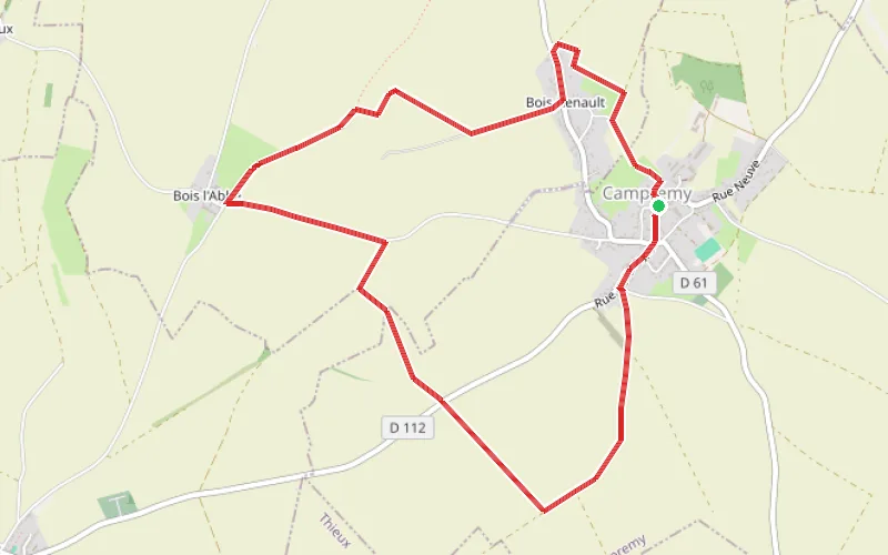 Tracé du parcours Boucle de Bois l'Abbé