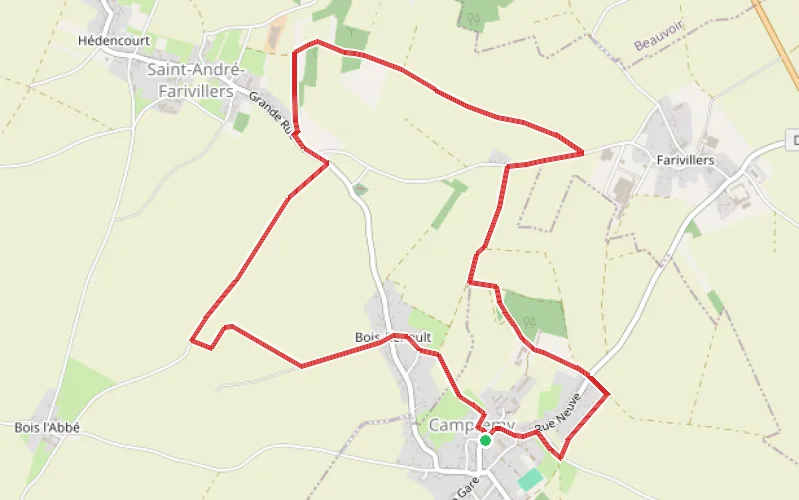 Tracé du parcours Le Bois des Hariaux