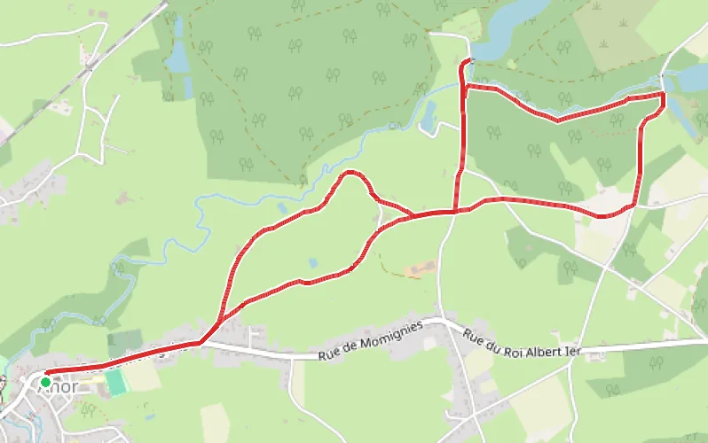 Tracé du parcours Suivez Ciclus le Cincle-plongeur à Anor