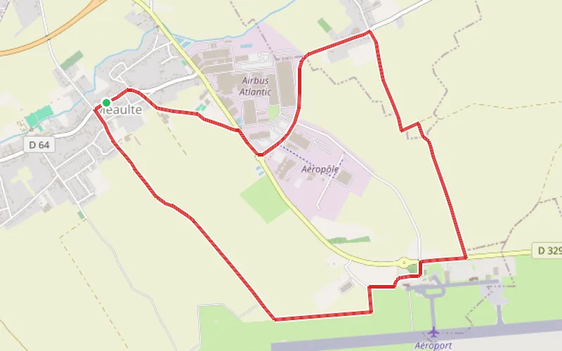 Tracé du parcours Circuit des aviateurs à Méaulte
