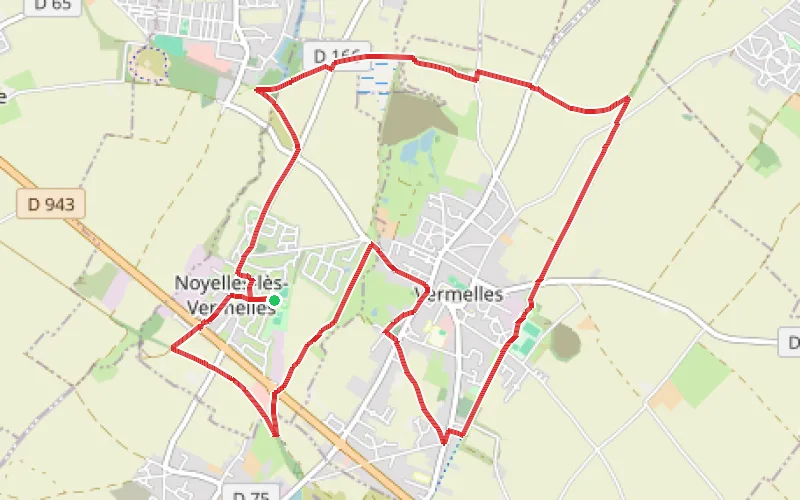 Tracé du parcours La voie ferrée à Noyelles-lès-Vermelles