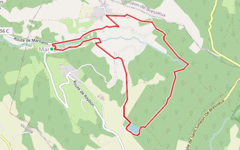 Tracé du parcours La Combe des Mermes