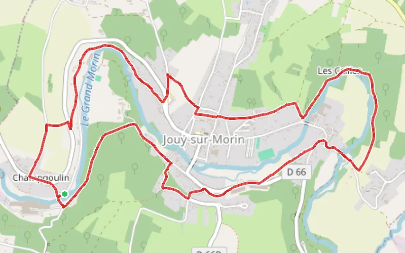Tracé du parcours Circuit de Champgoulin par la Chair aux Gens