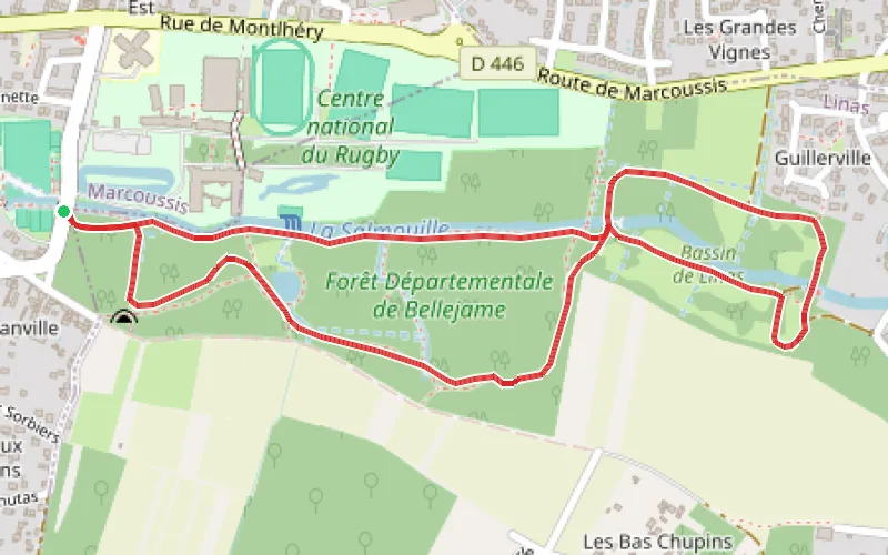 Tracé du parcours La Forêt de Bellejame