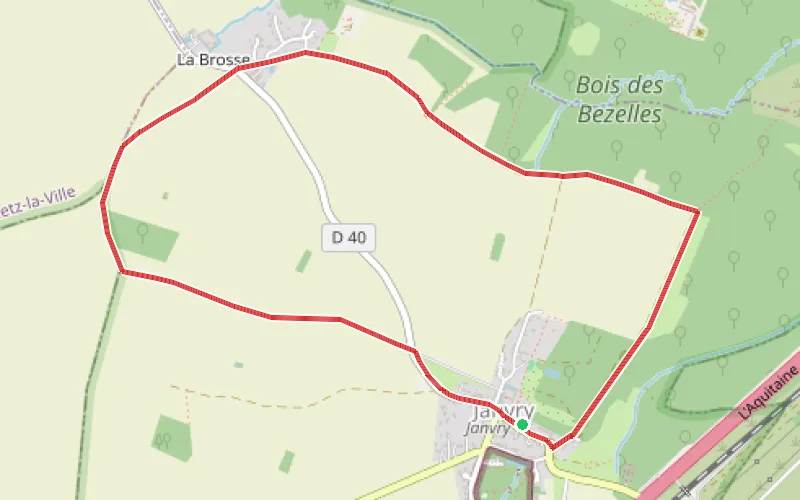 Tracé du parcours Plaines et bois à Janvry