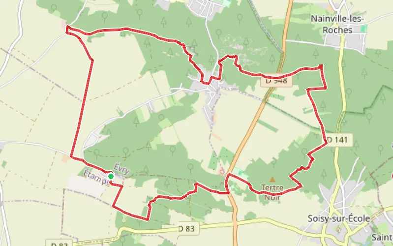 Tracé du parcours Boucle autour des Grands Avaux