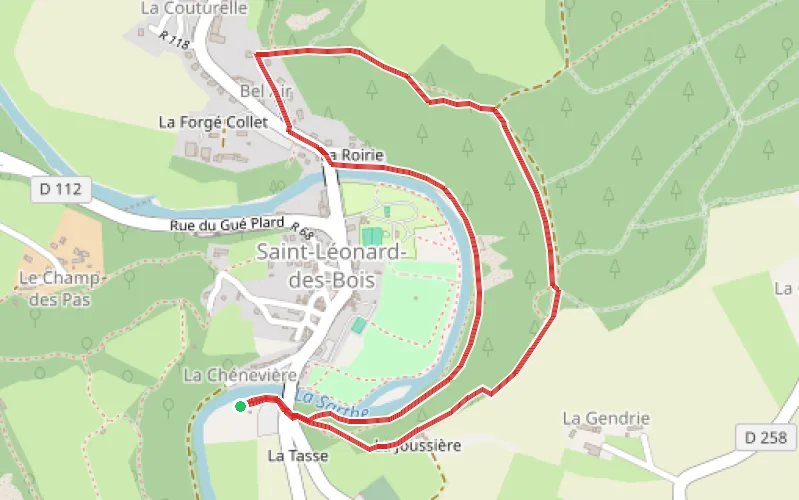 Tracé du parcours Le Haut Fourché