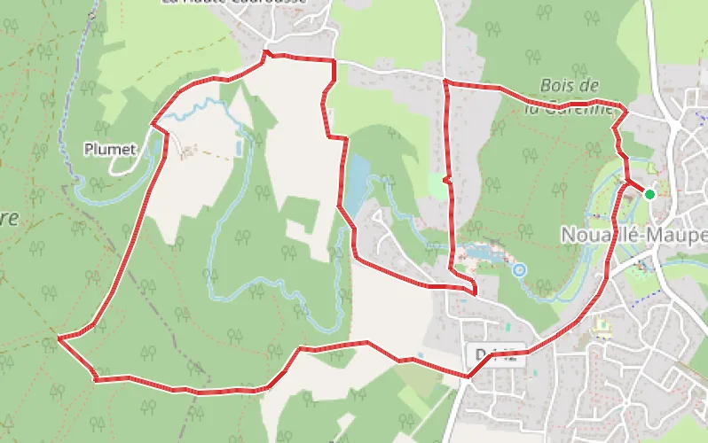 Tracé du parcours Circuit Ouest de la bataille de Nouaillé-Maupertuis