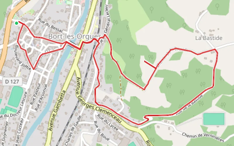 Tracé du parcours Chemin de la Croix Bastide à Bort-les-Orgues
