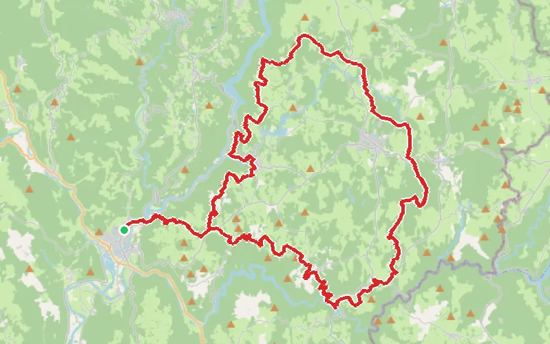 Tracé du parcours Circuit de la Xaintrie Blanche