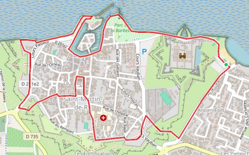 Tracé du parcours À la découverte de Saint-Martin-de-Ré