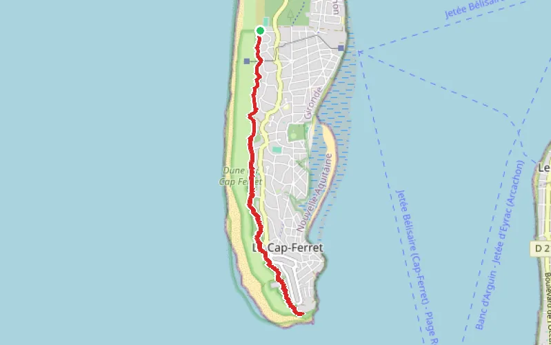 Tracé du parcours Sentier de l'Abécédaire (Cap Ferret)