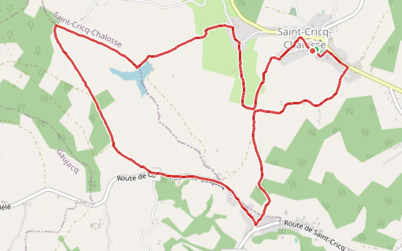 Tracé du parcours Boucle de Saint-Cricq-de-Chalosse