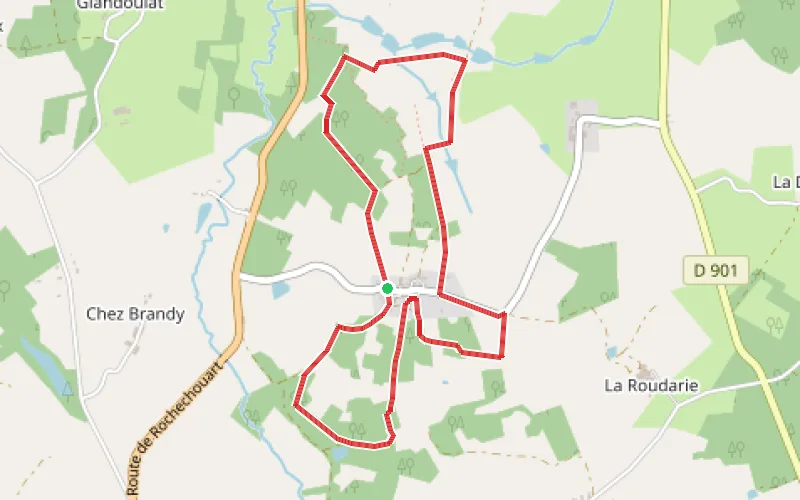 Tracé du parcours Le Clos du Boeuf à Laudonnie