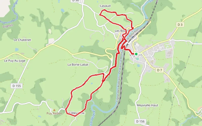 Tracé du parcours Circuit du vieux pont à Vigeois