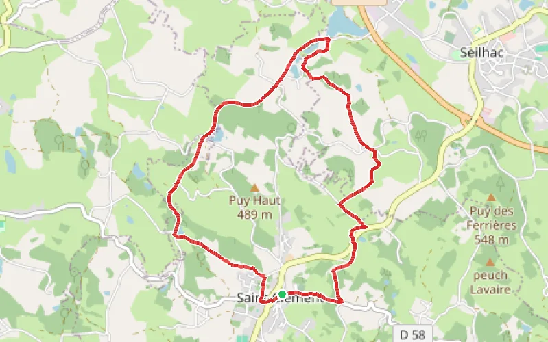 Tracé du parcours Sur les rails de Bussières