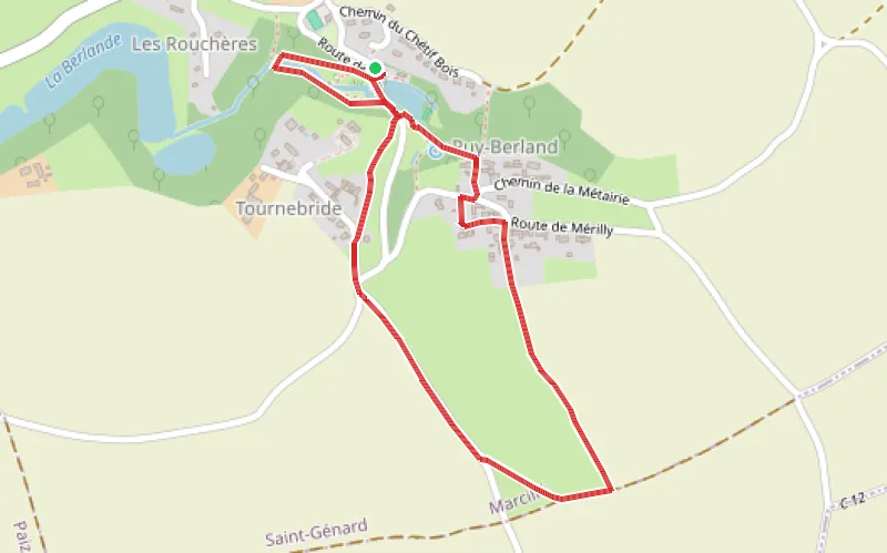 Tracé du parcours Petite boucle de Puyberland