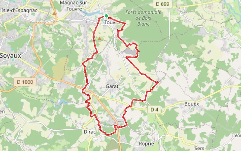 Tracé du parcours Tour de Garat