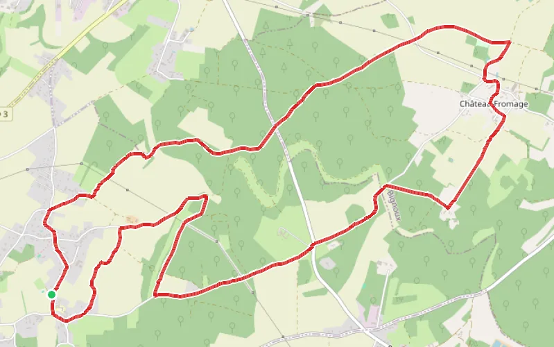 Tracé du parcours Du Breuil Mingot à Château Fromage