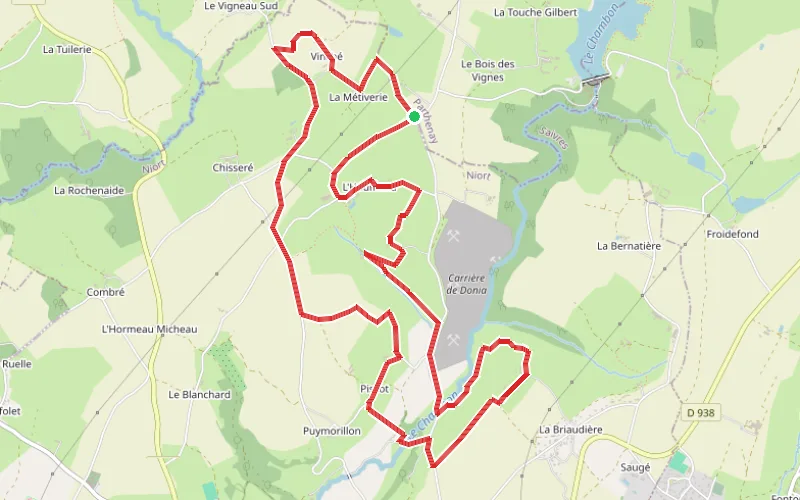 Tracé du parcours La vallée du Chambon
