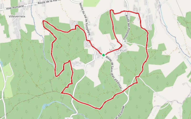 Tracé du parcours Valareilh (Vallereuil)
