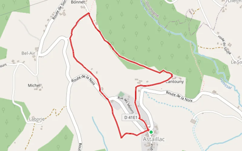Tracé du parcours Circuit de L'Aucelar