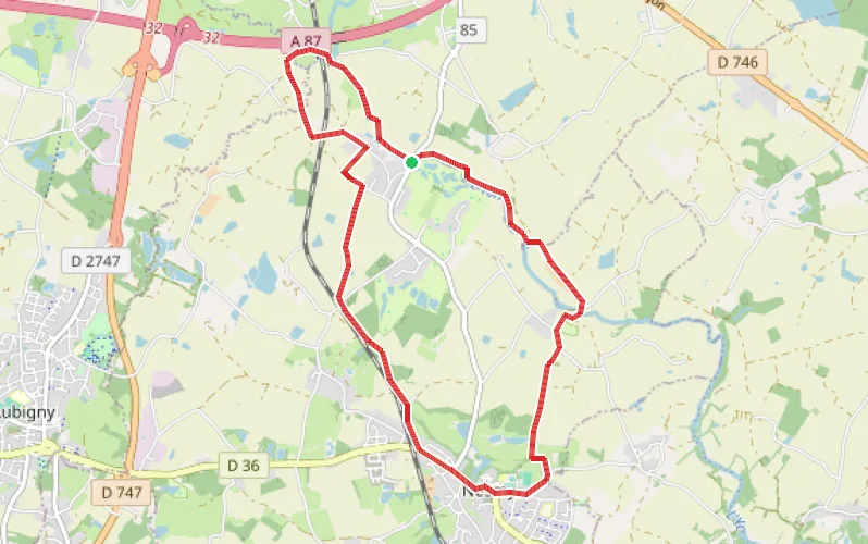 Tracé du parcours Autour de Nesmy