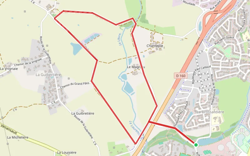 Tracé du parcours Chemins des Pâtis