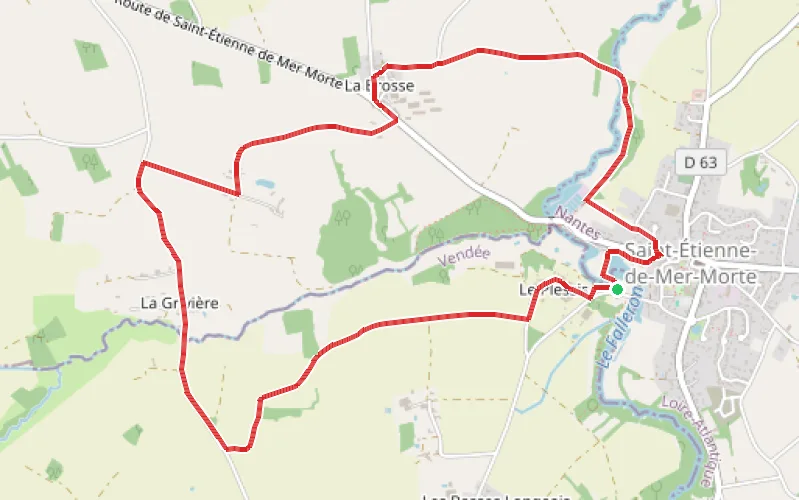 Tracé du parcours La Vallée du Falleron
