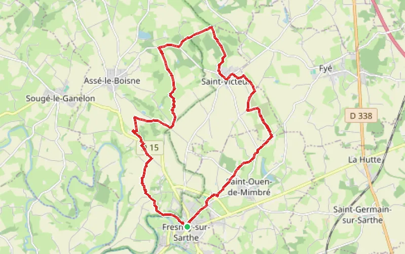 Tracé du parcours Aux détours d'une petite cité de caractère