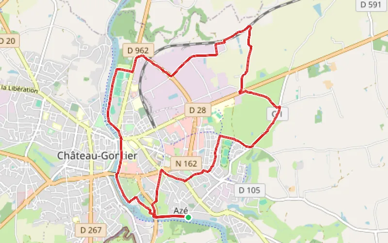 Tracé du parcours Circuit de Sauveloup