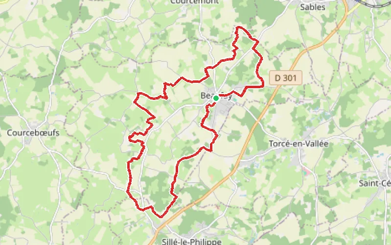 Tracé du parcours Le village de Beaufay et la Butte de Montplaisir