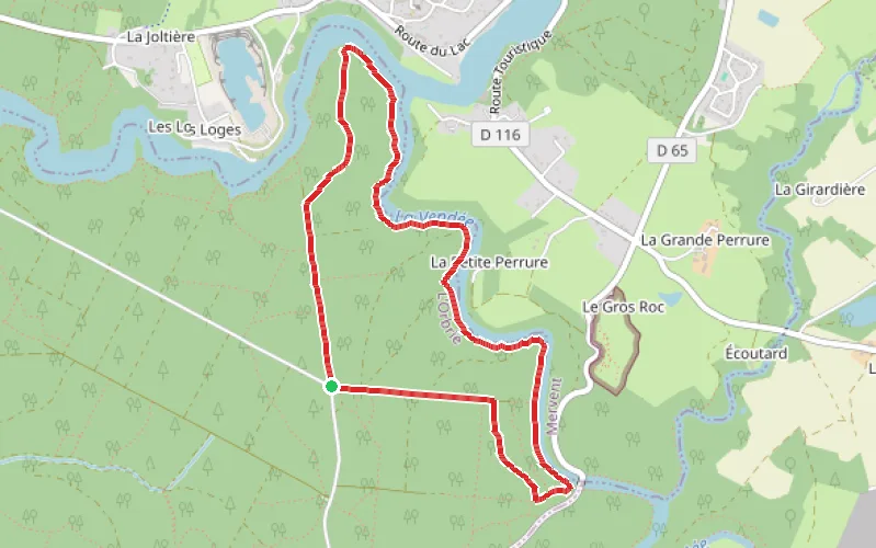 Tracé du parcours Le Sentier de la Fontaine à l'Ermite