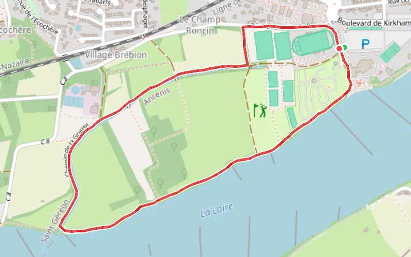 Tracé du parcours L'Île Mouchet