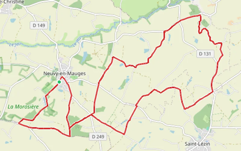 Tracé du parcours La Croix Bourreau et l'Aunay Gontard