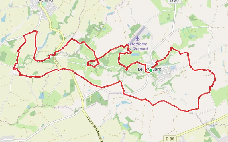 Tracé du parcours Autour de la Ciboule au Pays des Achards