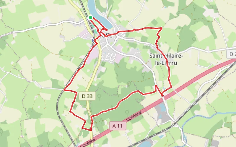 Tracé du parcours Boucle de L'Abbaye de Tuffé