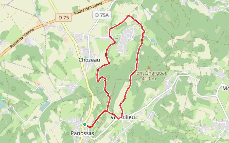 Tracé du parcours Tour du Mont Chanzet à partir de Panossas