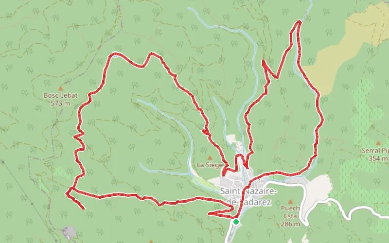 Tracé du parcours L'Ermitage Saint-Étienne à Saint Nazaire-de-Ladarez