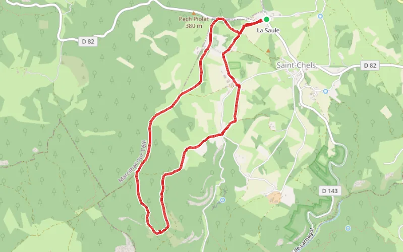 Tracé du parcours Autour de Cabrone et de sa légende
