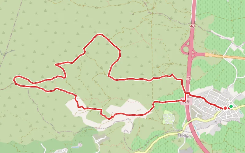 Tracé du parcours Boucle pastorale de Caves
