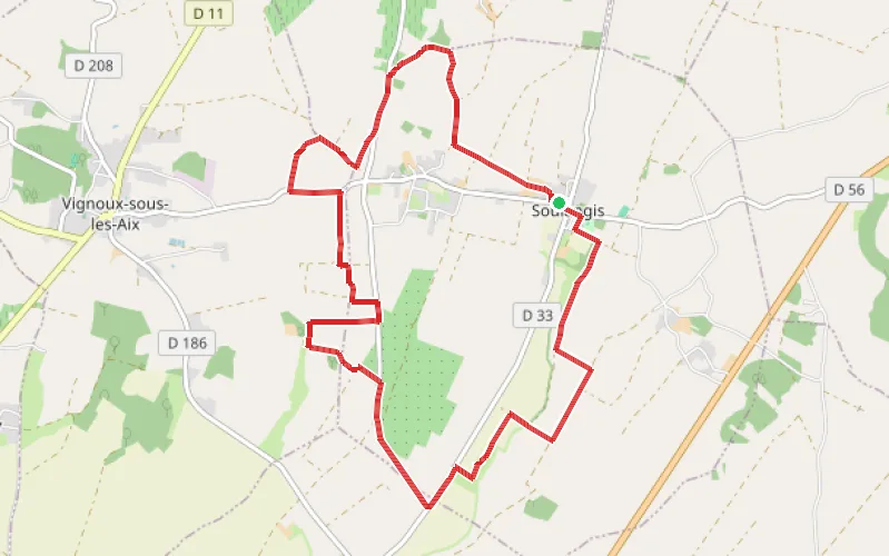 Tracé du parcours Autour de Soulangis