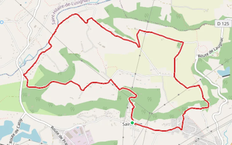 Tracé du parcours Colayrac-Saint-Cirq de bas en haut